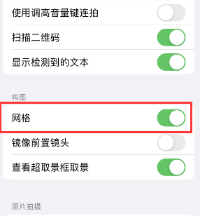 黄州苹果手机维修网点分享iPhone如何开启九宫格构图功能